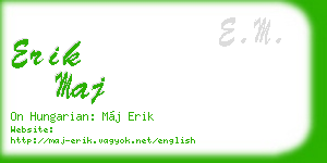 erik maj business card