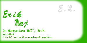 erik maj business card